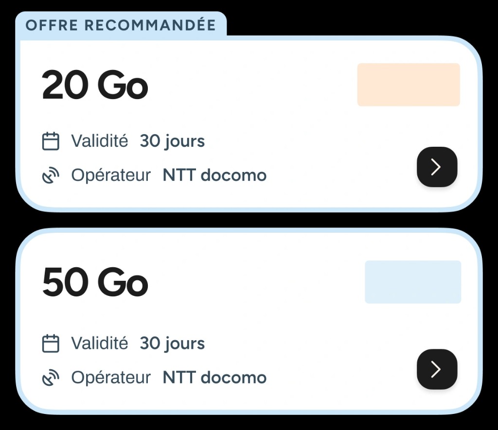 voilà Japan-Tarife: 20 GB und 50 GB, NTT Docomo, 30 Tage